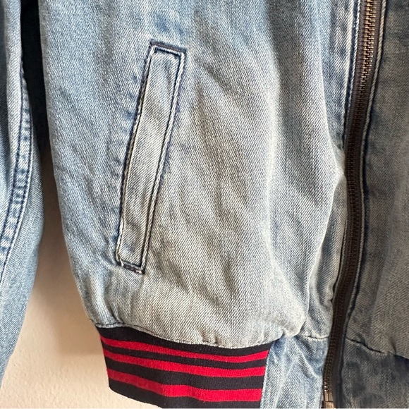 American Eagle Outfitters Denim Jacket with Red Accents - Picture 4 of 7